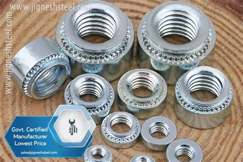 sheet metal clinch nuts|self threading nuts for metal.